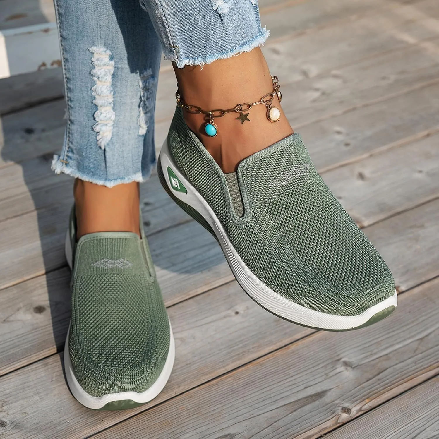 Mmoneyake Women's Men's Hands-Free Slip On Walking Shoes Wide Toe Box Arch Support Orthopedic Walking Sneakers Comfortable Tennis Sneakers Workout Athletic Gym Shoes Ightweight Running Shoe