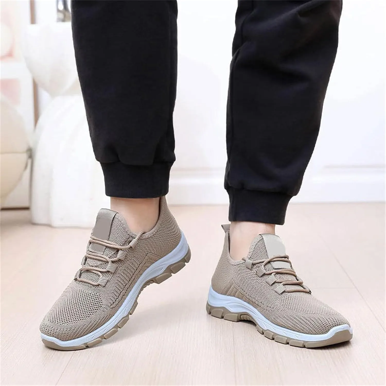 Mmoneyake Womens Slip On Sneakers Lightweight Tennis Shoes Non Slip Gym Workout Shoes Breathable Mesh Walking Sneakers Wide Toe Box Shoe Wide Width Sneaker Work Shopping Travel