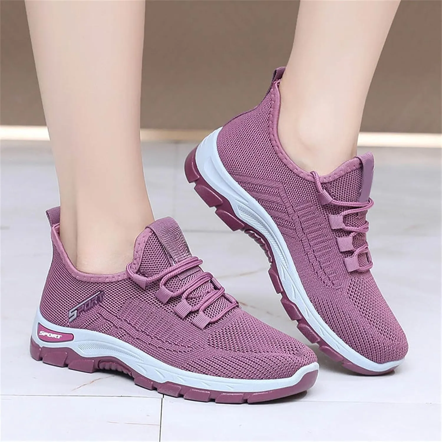 Mmoneyake Women's Slip On Walking Running Shoes Wide Toe Box Shoes Extra Wide Width Sneakers Ultra Light Road Running Shoe Non-Slip Walking Tennis Shoe Lightweight Casual Sneakers for Gym Travel Work