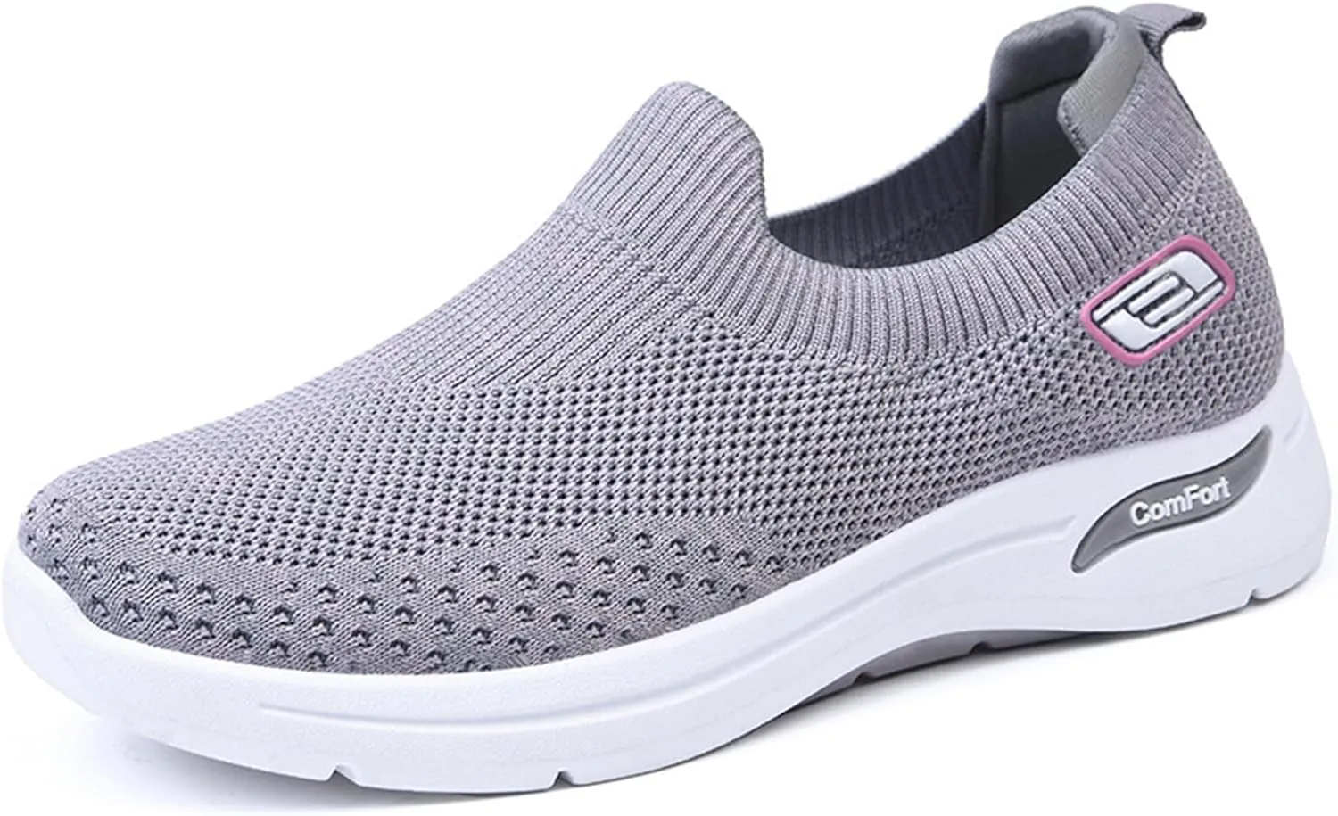 Mmoneyake Womens Slip On Walking Shoes Slip On Casual Mesh-Comfortable Tennis Workout Sneakers Comfort Lightweight Breathable Sock Shoe Non-Slip Mesh Casual Fashion Tennis Running Sneakers