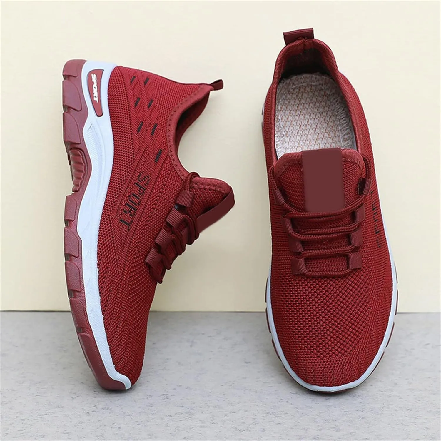 Mmoneyake Women's Walking Shoes Wide Toe Box Shoes Slip On Sneakers Walking Tennis Shoe Lightweight Casual Sneakers for Gym Travel Work Breathable Mesh Walking Sneaker Comfort Sport Athletic Trainer