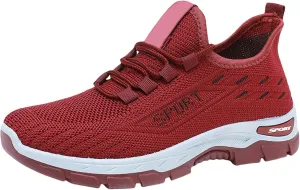 Mmoneyake Women's Walking Shoes Wide Toe Box Shoes Slip On Sneakers Walking Tennis Shoe Lightweight Casual Sneakers for Gym Travel Work Breathable Mesh Walking Sneaker Comfort Sport Athletic Trainer