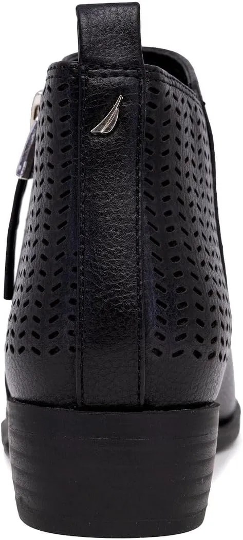 Nautica Kids Girls Ankle Bootie With Side Buckle and Zipper, Dress Boot -For Youth & Toddler (Toddler/Little/Big Kids)