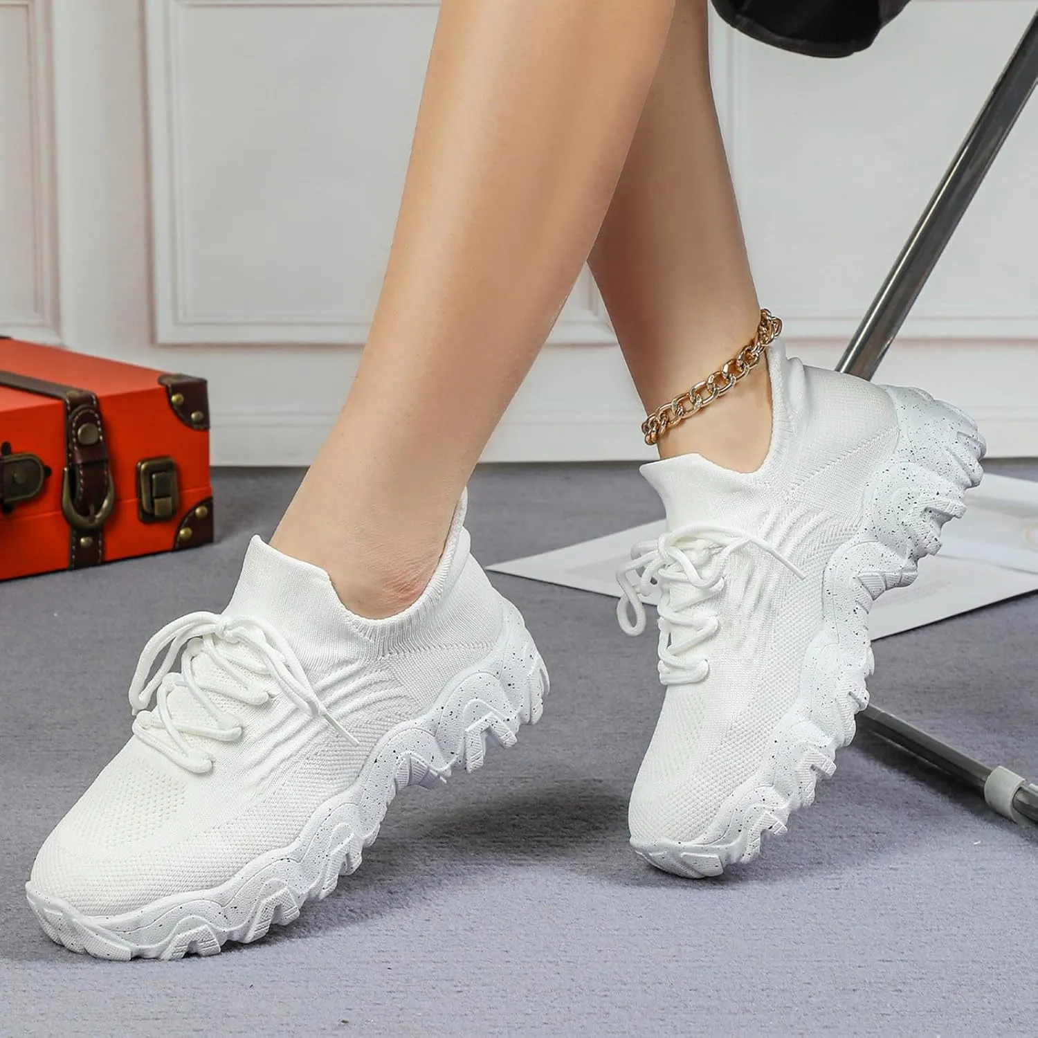 Nurse Babe Orthopedic Shoes Women Mens Ortho Pro Shoes Mesh Breathable Lightweight Non-Slip Orthopedic Sneakers Air Cushion Work Sneakers Plantar Fasciitis Comfortable Shoe Walking Running Sneaker