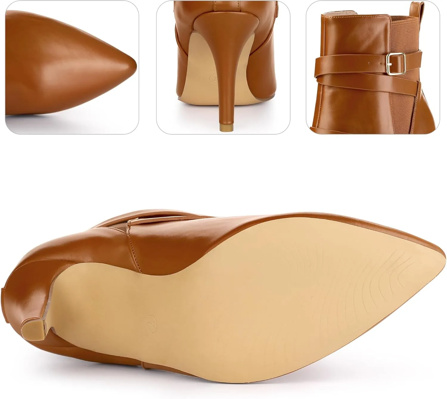 Perphy Chelsea Boots Pointy Toe Stiletto High Heel Ankle Boot for Women