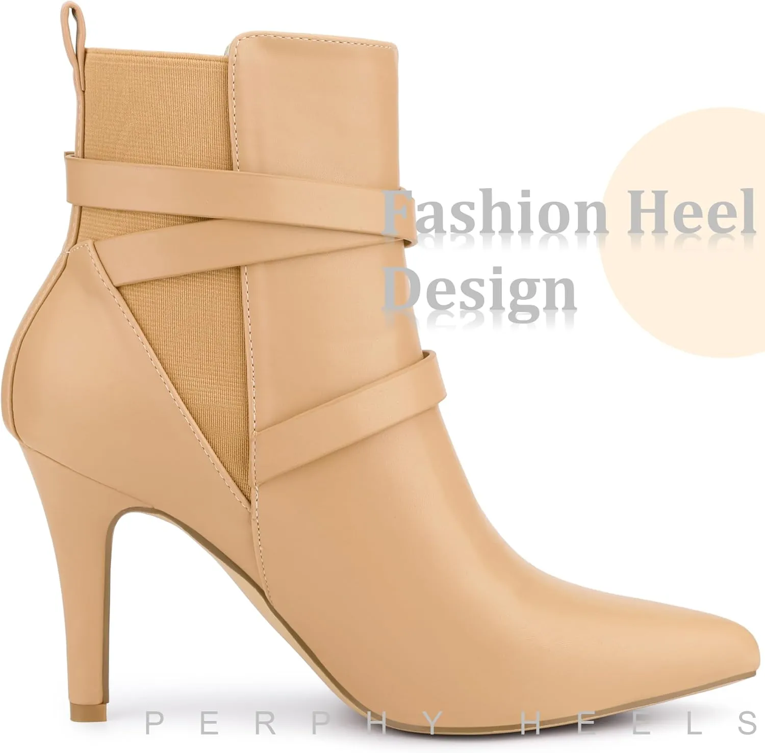 Perphy Chelsea Boots Pointy Toe Stiletto High Heel Ankle Boot for Women
