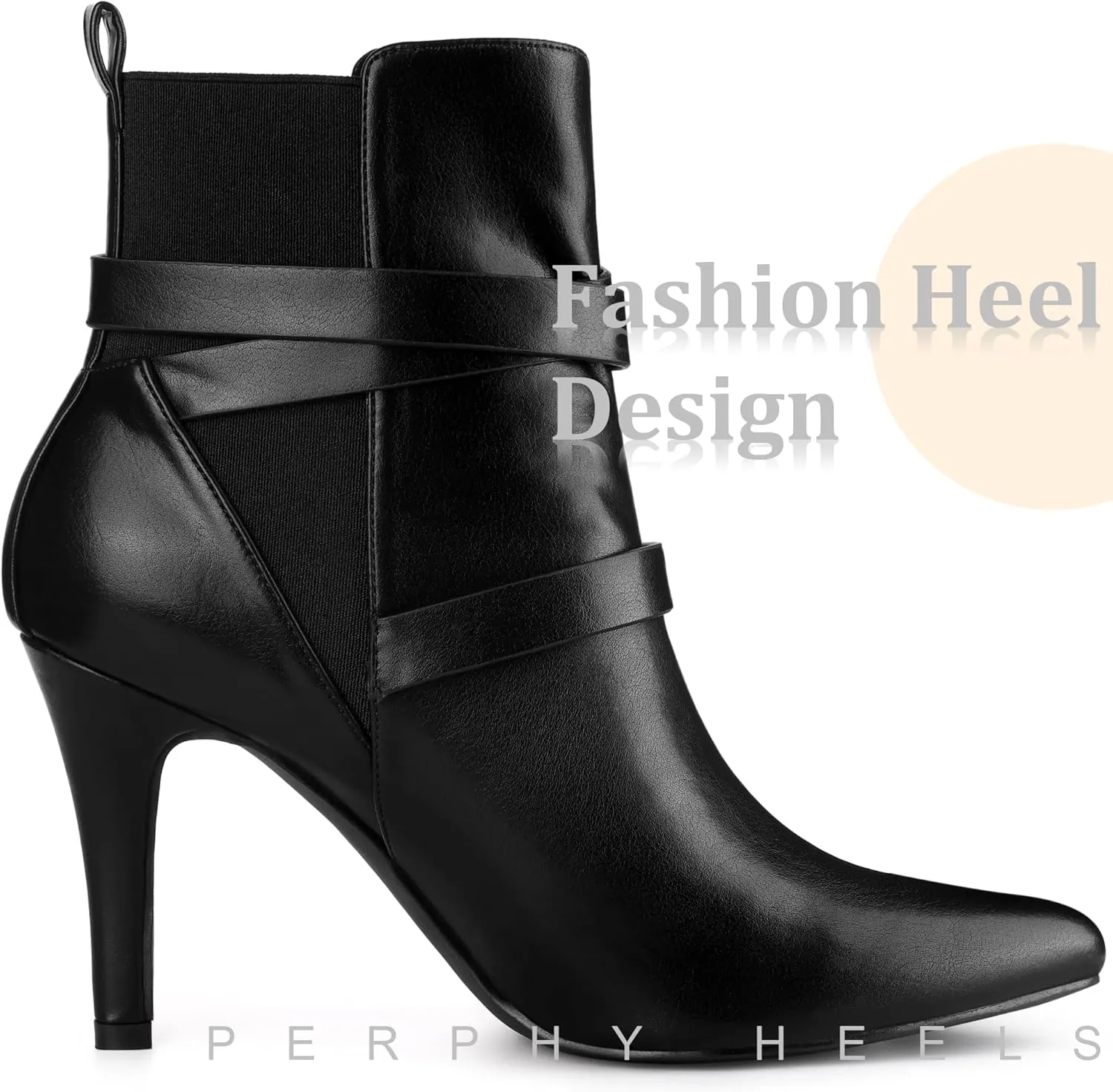 Perphy Chelsea Boots Pointy Toe Stiletto High Heel Ankle Boot for Women