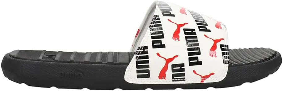 PUMA Mens Cool Cat Bold 2 Logo Slide Athletic Sandals Casual - White - Size 8 M, 37534305