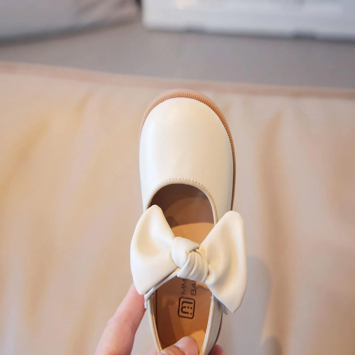 Shoes for Girls,Fashion Autumn Girls Casual Shoes Thick Sole Flat Round Toe Bow Lightweight Dress Shoes 1-6 Years