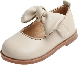 Shoes for Girls,Fashion Autumn Girls Casual Shoes Thick Sole Flat Round Toe Bow Lightweight Dress Shoes 1-6 Years