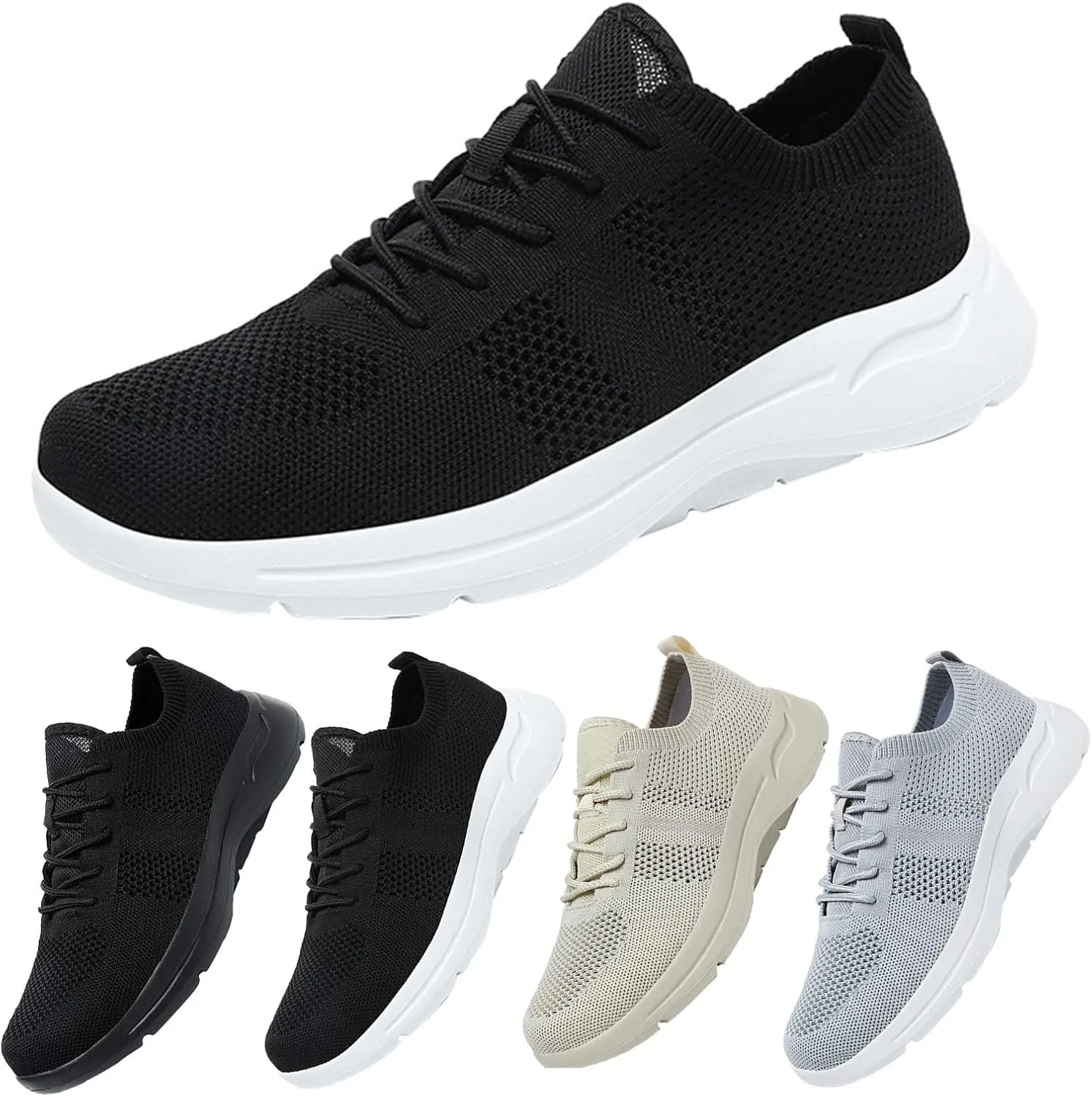Shoes for Men Mens Casual Dress Oxfords Business Slip On Shoes Women Walking Dress Casual Shoes Waterproof Sneakers Brown Tennis Shoe Casual Loafers