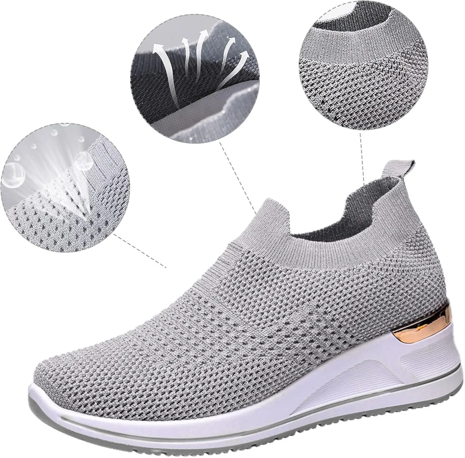 Shoes Leisure Casual Women Running Shoes Sport Breathable Wedge Outdoor Trainer Mesh Fitness Women's Shoes Casual Sneakers