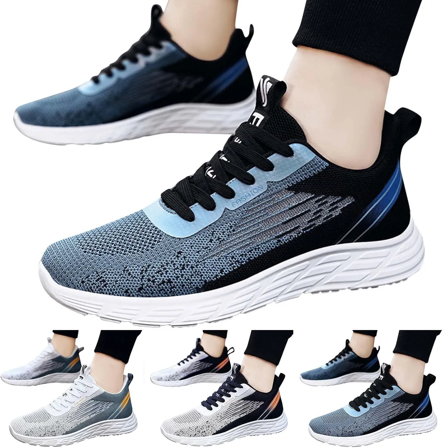 Shoes Men Men's Shoes Casual Men's Fashion Sneakers Casual Walking Tennis Breathable Comfort Walking for Men Run White for