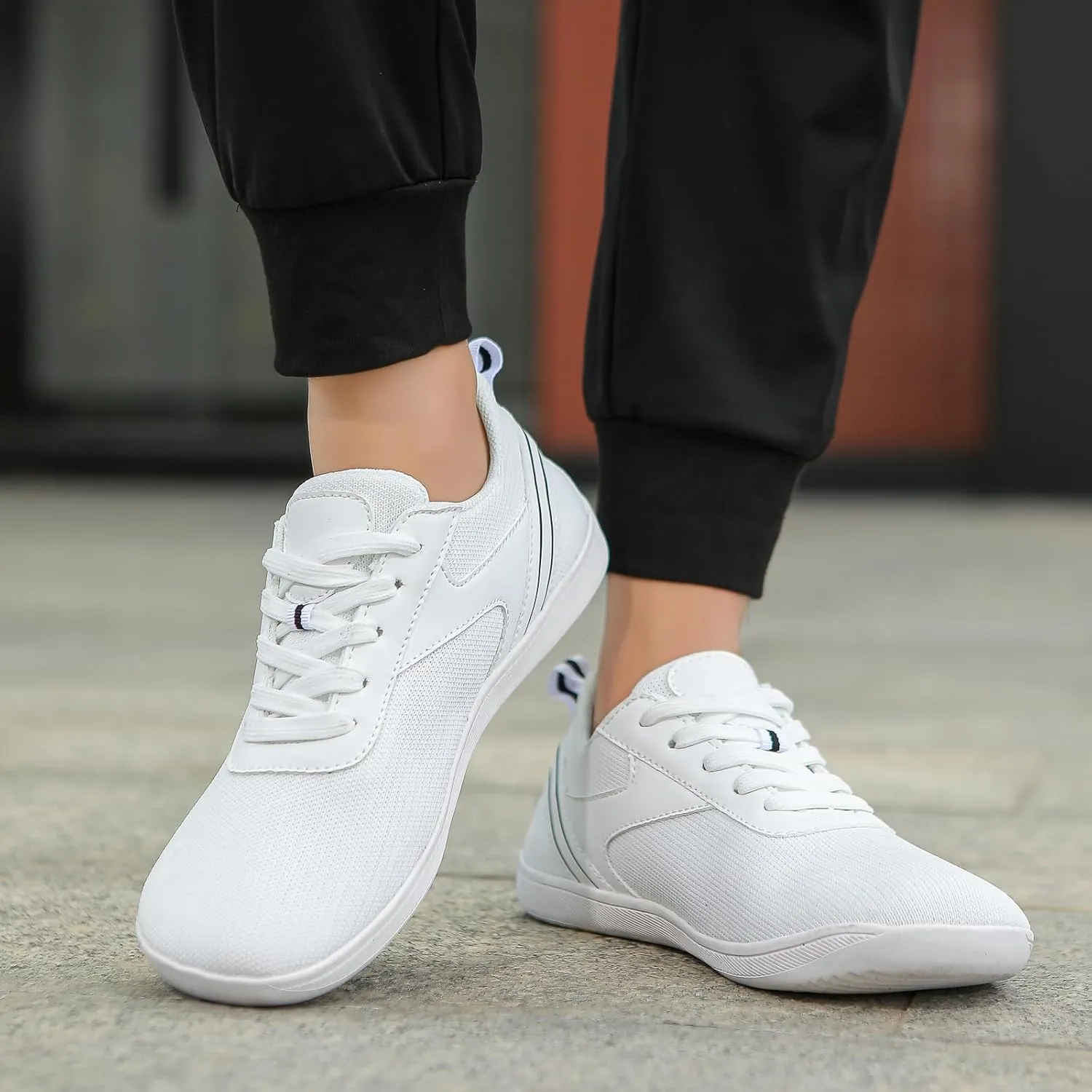 Wide Toe Barefoot Shoes Women Men Minimalist Walking Shoes Zero Drop Mesh Workout Sneakers Lightweight Breathable Comfortable Running Shoe for Athletic Workout Gym Jogging Slip On Walking Shoe