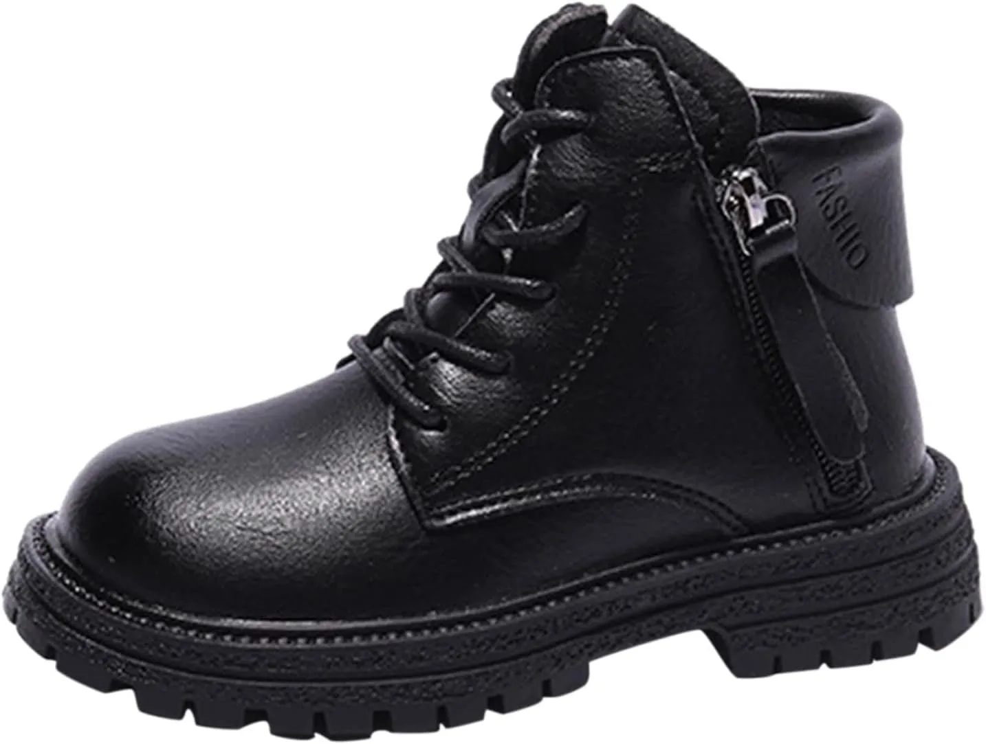 Winter Children Boots Boys And Girls Ankle Boots Round Toe Thick Sole Non Slip Solid Color Warm Neoprene Boots
