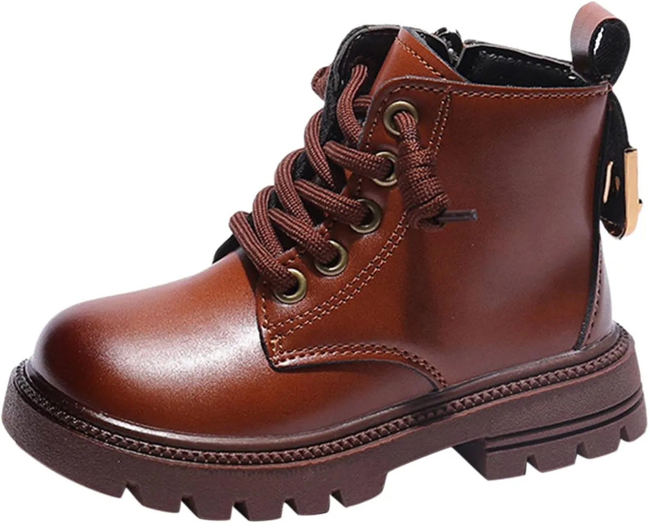 Winter Children Boots Boys and Girls Ankle Boots Thick Sole Non Slip Side Toddler Girl Four Button Knee High Boots