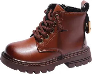 Winter Children Boots Boys and Girls Ankle Boots Thick Sole Non Slip Side Toddler Girl Four Button Knee High Boots