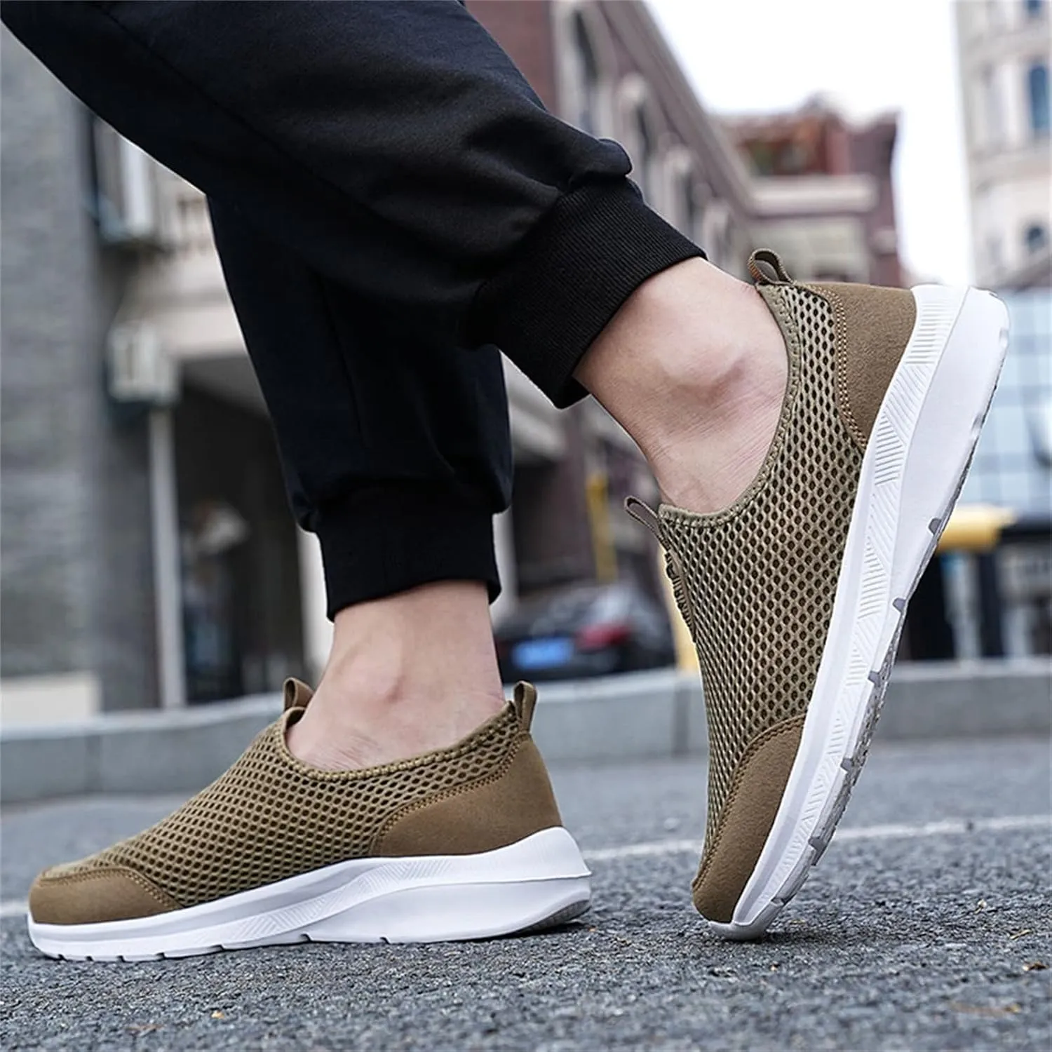 Women's Athletic Walking Shoes Slip On Casual Mesh Mens Running Shoes Arch Support Casual Work Shoes Black Platform Sneaker Black Tennis Shoe Casual Loafers