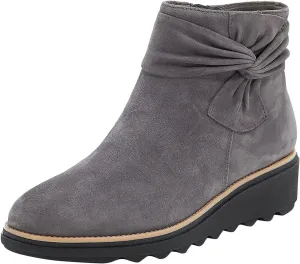 Womens Boots Fashion Flock Insulated Warm Anti-slip Boots for Women Casual Bowknot Thick Sole Zipper Ankle Boots