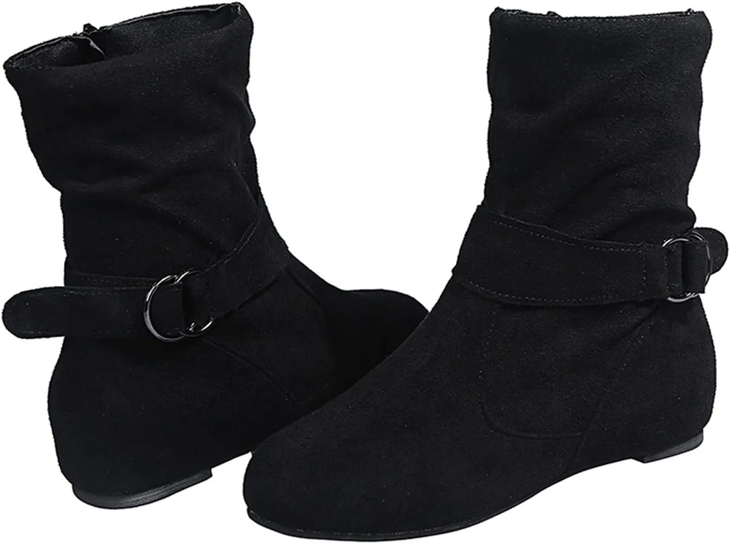 Womens Boots Fashion Fully Fur Lined Thick Sole Side Zipper Boots for Women Soft Cozy Warm Snow Boots for Women