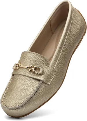 Women's Comfortable & Lightweight Leather Loafers Slip-Ons Driving Mocs Walking Shoes Cute Business Casual Dress Shoes Work Flats for Women