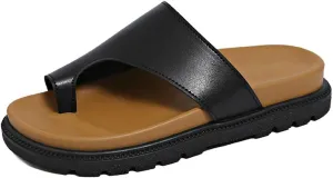 Women's Comfortable Thick Sole Flip Flops Summer Beach Sandals Casual Outdoor Slip On Slippers for Walking Travel