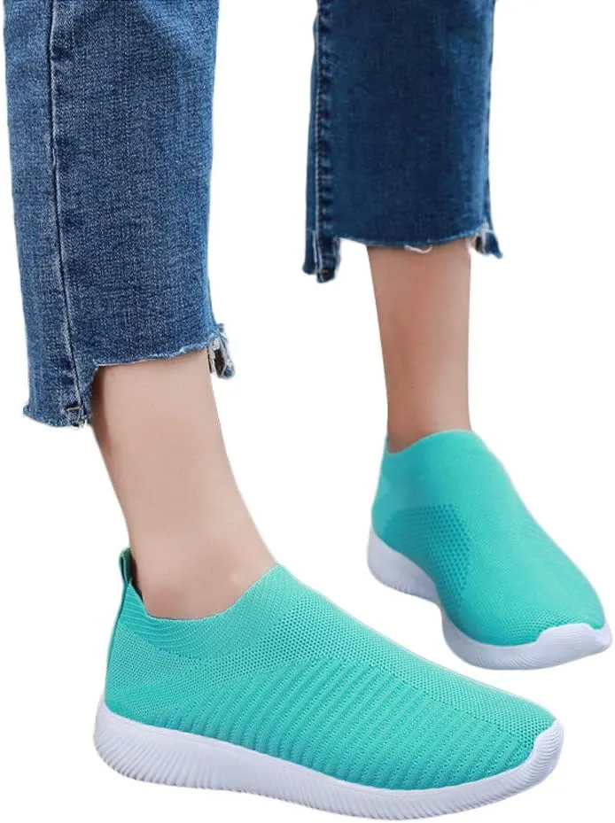 Women's Fashion Sneaker Mesh Slip On Black Non Slip Shoes for Women Comfortable Women Shoes Casual Walking Loafers Women Comfort Women Casual Sneakers