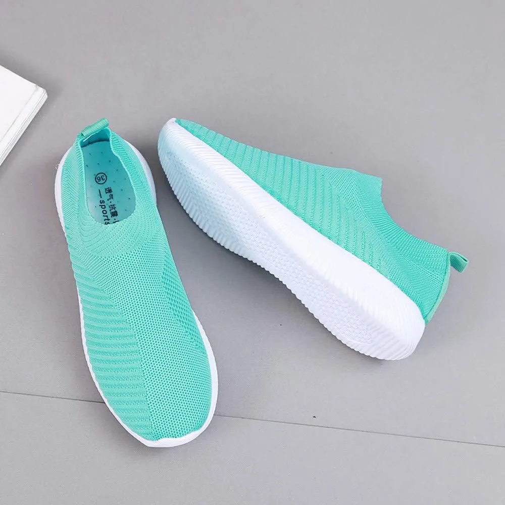 Women's Fashion Sneaker Mesh Slip On Black Non Slip Shoes for Women Comfortable Women Shoes Casual Walking Loafers Women Comfort Women Casual Sneakers