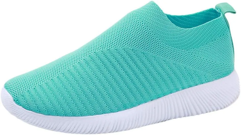 Women's Fashion Sneaker Mesh Slip On Black Non Slip Shoes for Women Comfortable Women Shoes Casual Walking Loafers Women Comfort Women Casual Sneakers