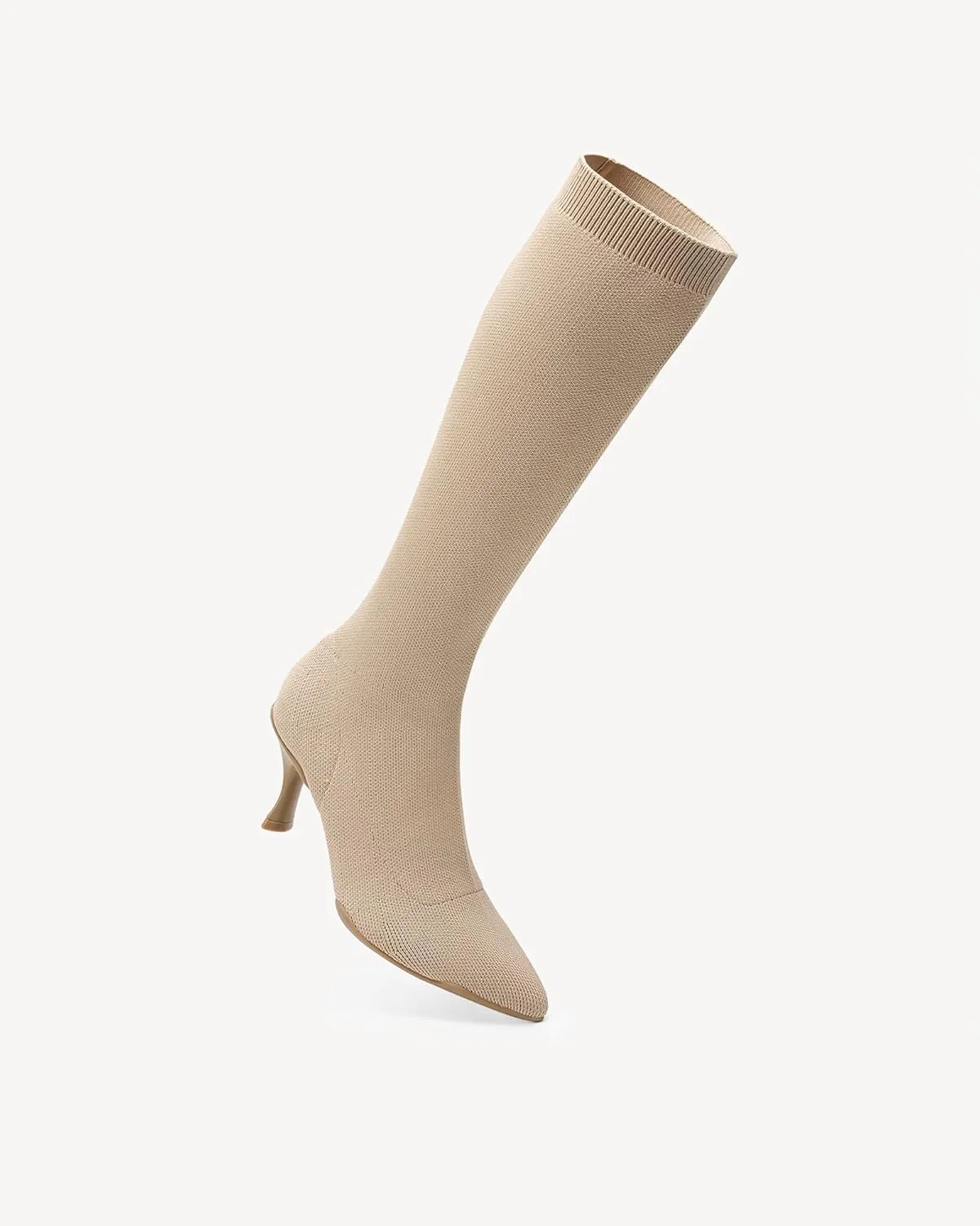 Womens Minimalist Pointed Toe High Boots