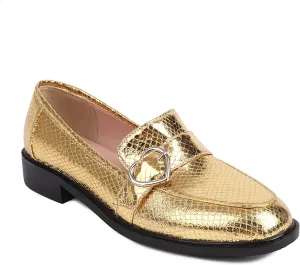 Women's Platform Pull-On Glitter Oxford Shoes Closed Square Toe Heart Buckle Loafers Comfortable Chunky Dating Flats Wedding Vintage Wingtip Block Low Heeled All Weather Heels