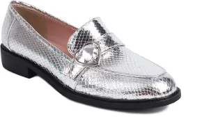 Women's Platform Pull-On Glitter Oxford Shoes Closed Square Toe Heart Buckle Loafers Comfortable Chunky Dating Flats Wedding Vintage Wingtip Block Low Heeled All Weather Heels