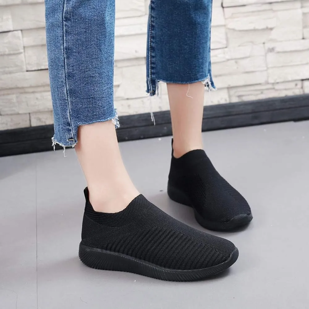 Women’s Slip-On Shoes Casual Lace-Free Walking Loafers Running Shoes for Women Mesh Men's Shoes Casual Casual Sneakers Steel Toe Tennis Shoe Casual Loafers