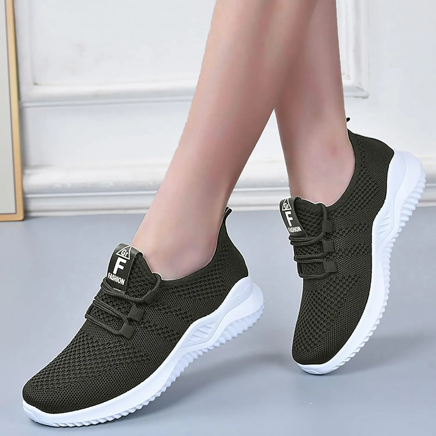 Women's Slip On Walking Shoes Lightweight Breathable Walking Sneakers Non-Slip Tennis Gym Workout Athletic Shoes Wide Toe Wide Width Sneakers Air Cushion Road Running Shoe Comfort Work Sneaker