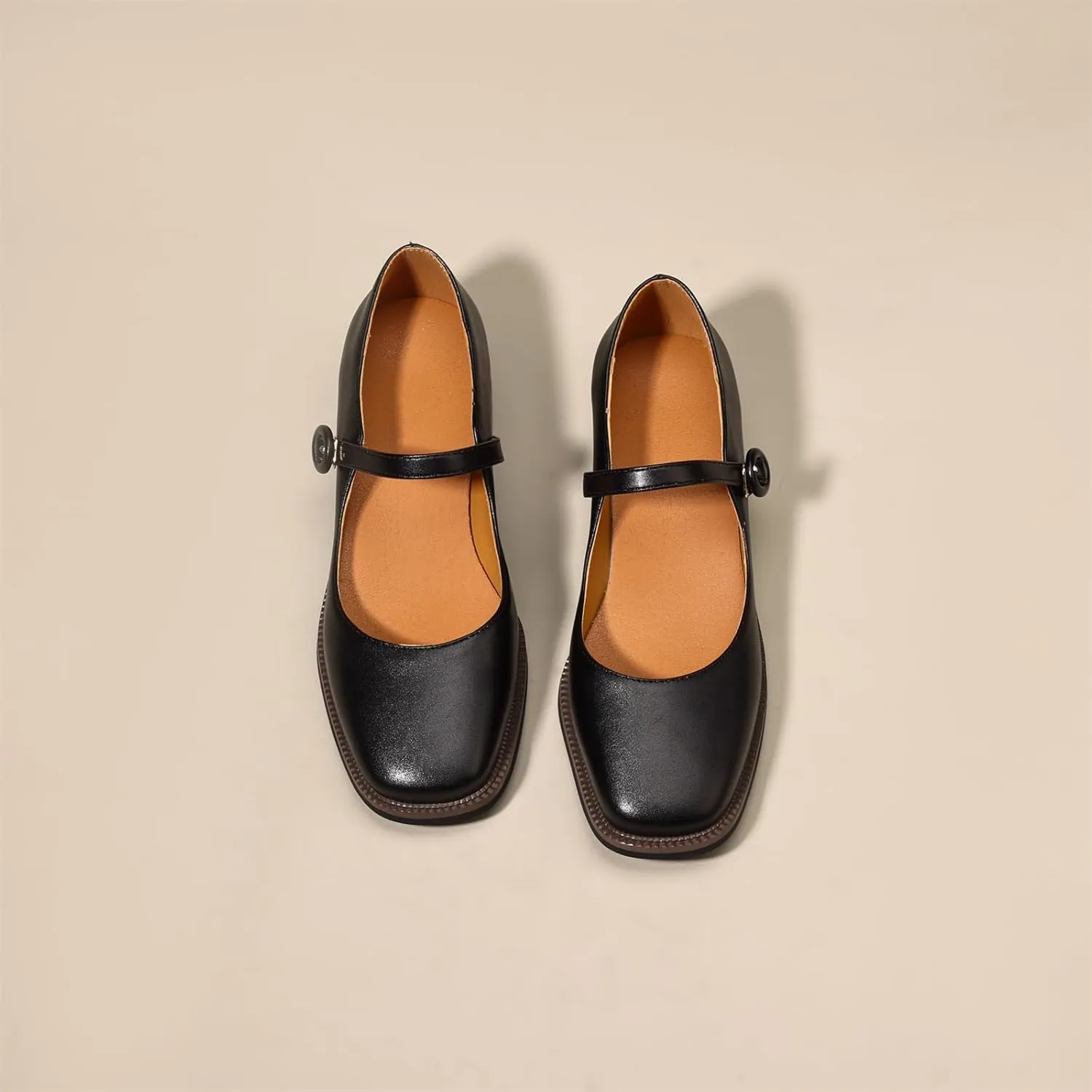 Women's Square Closed Pump Loafers Pull-On Buckle Metallic Strap Comfortable Chunky Low Heel Office Student Work Casual Comfortable Fashion Business Daily Wear Dress Shoes