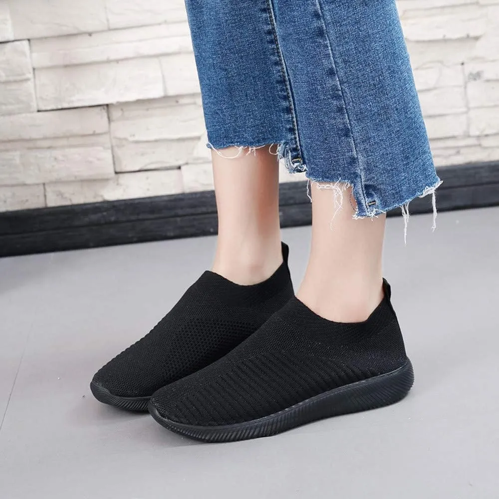 Womens Walking Shoes Sock Casual Ladies Fashion Sneakers Tennis Shoes Womens Dressy Casual Shoes Shoes Sneakers Brown Tennis Shoe Loafers Casual Slip On