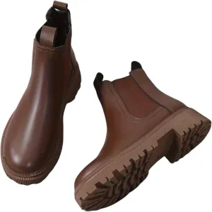 Women's Warm Fleece-Lined Boots with Thick Sole - Slip-On Winter Snow Boots for Casual Style
