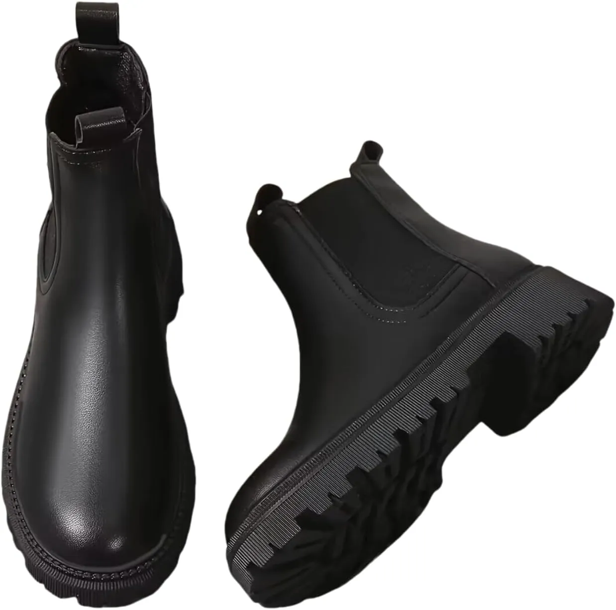 Women's Warm Fleece-Lined Boots with Thick Sole - Slip-On Winter Snow Boots for Casual Style