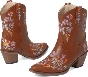Women's Wide Calf Knee High Cowboy Boots in Black,Bold and Chic - Perfect for Any Occasion!