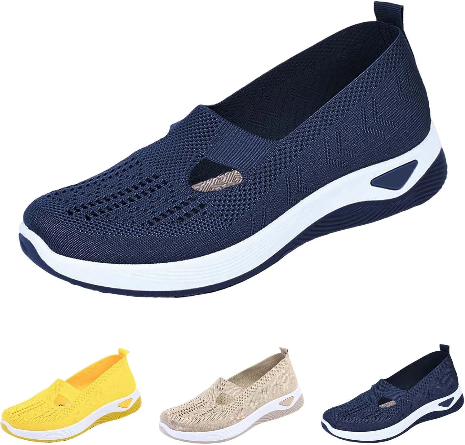 Women's Woven Orthopedic Breathable Soft Shoes Mens Casual Shoes Comfortable Casual Tennis Shoes White Sneakers Steel Toe Tennis Shoe Casual Loafers