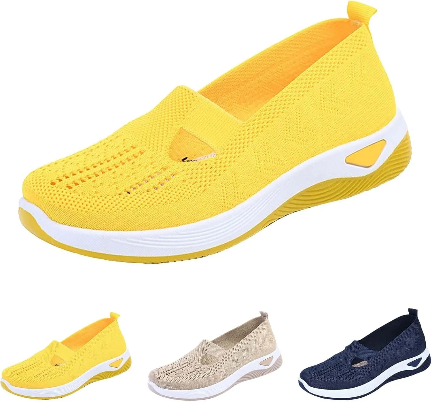 Women's Woven Orthopedic Breathable Soft Shoes Mens Casual Shoes Comfortable Casual Tennis Shoes White Sneakers Steel Toe Tennis Shoe Casual Loafers
