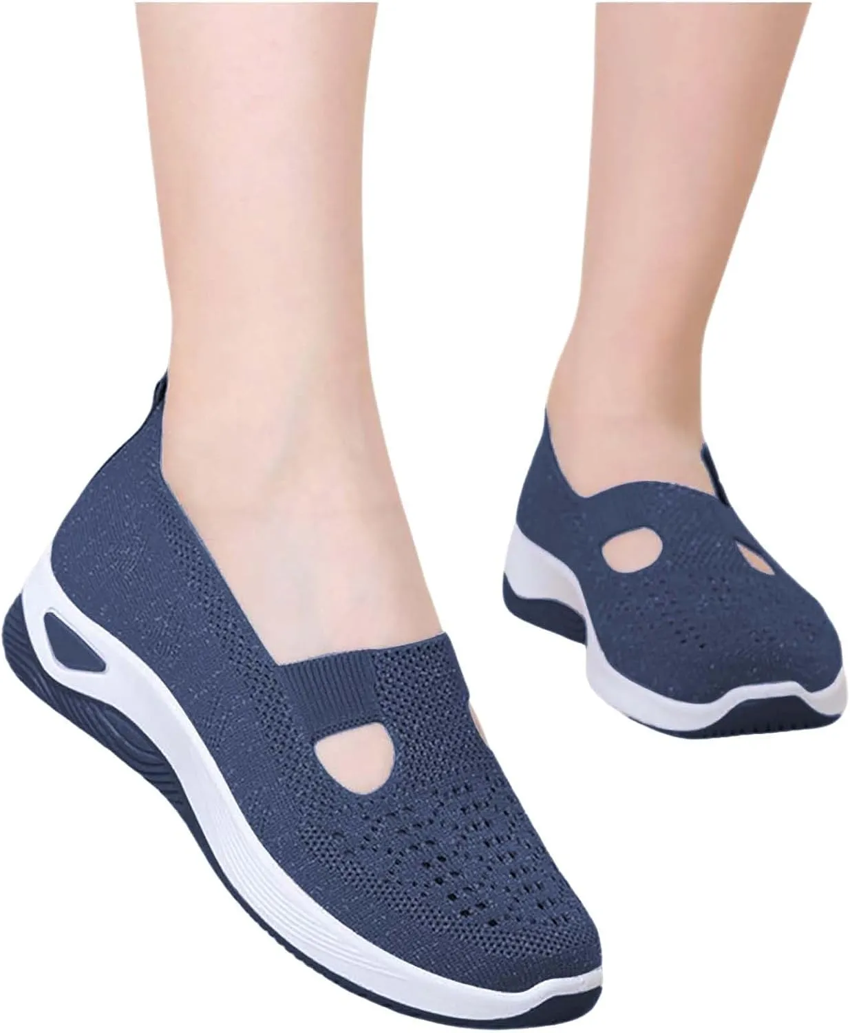 Women's Woven Orthopedic Breathable Soft Shoes Mens Casual Shoes Comfortable Casual Tennis Shoes White Sneakers Steel Toe Tennis Shoe Casual Loafers