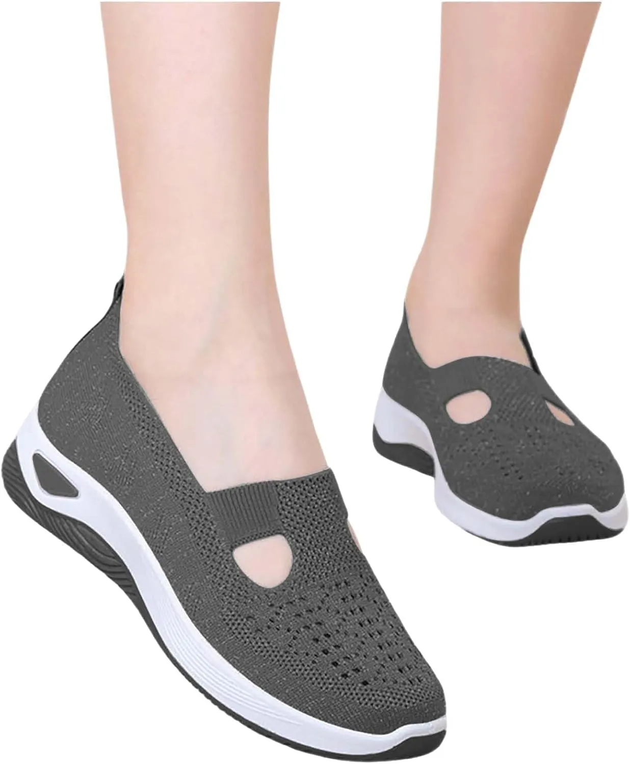 Women's Woven Orthopedic Breathable Soft Walking Mens Dress Shoes Slip On White Casual Shoes Casual Sneakers Steel Toe Tennis Shoe Loafers Casual Slip On