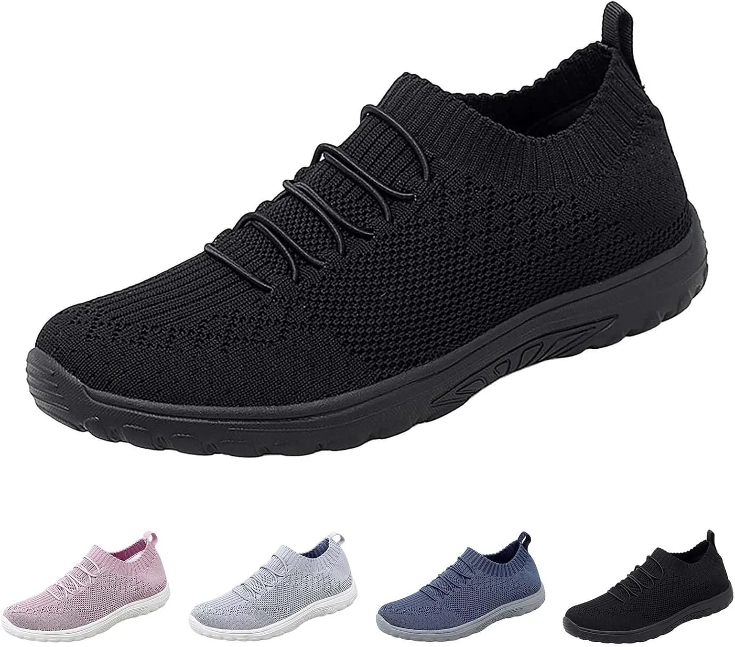 Womens Woven Shoes Slip-on Women's Sneakers Loafers Solid Color Lightweight Cute Round Toe Running Shoes Loafers for Women Casual Outdoor Walking Shoe
