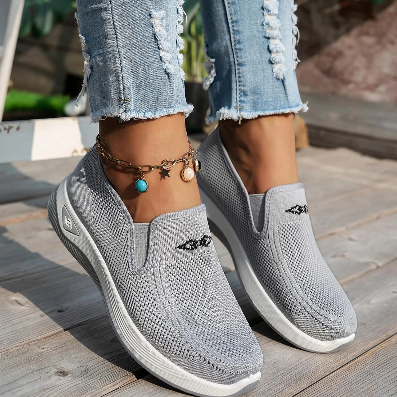 Woven Orthopedic Sneakers for Women Men Mesh Breathable Running Shoes,Outdoor Go Walking Slip on Diabetic Foam Shoes,Lightweight Non-Slip Soft Sole Athletic Sneakers with Arch Support